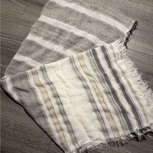 Striped Fringe Scarf